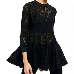 FREE PEOPLE COFFEE IN THE MORNING TUNIC PULLOVER